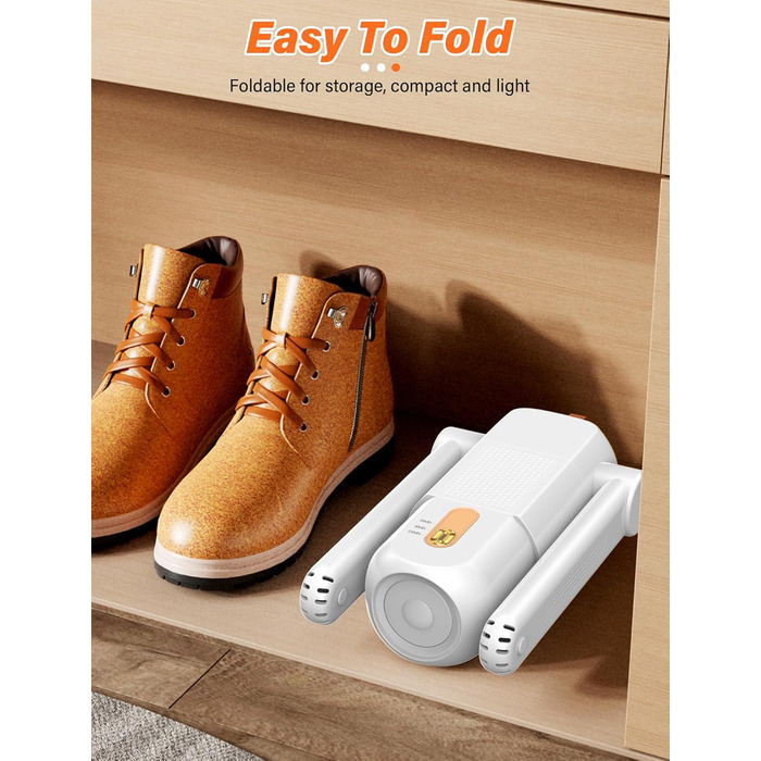 Електричний сушильник для взуття та черевиків з таймером 120 хв, UV-підсвічуванням, чорний