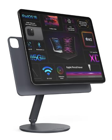 Магнітна підставка LULULOOK для iPad Pro 12.9 та iPad Air 13'' M4/M3/M2 — поворотна на 360°, складна, алюмінієва