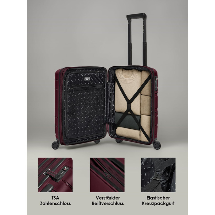 Набір валіз REDOLZ Essentials 11 (3 шт.) темно-синій 56 см + Koffer S (55 см, розширюваний)