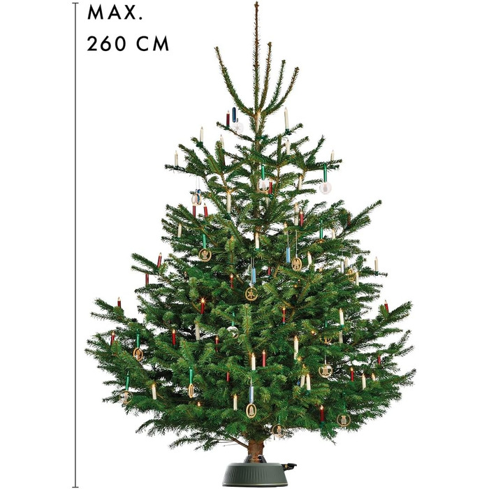 KRINNER® X-Series Christmas Tree Stand X-260 New Christmas Tree Stand incl. Foot Pedal and 3.5 Liter Water Tank for Tree Height up to 2.6m Made IN Germany 94325