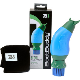 The Boot Buddy: Simple and efficient cleaning of dirty boots, shoes, and other outdoor gear. Cleans soccer, rugby, hiking boots, golf shoes, rain boots, and more in just minutes.