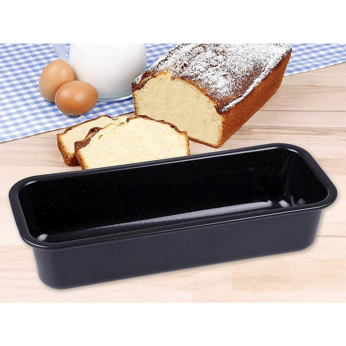 SIDCO Cast Iron Enamel Bread Loaf Pan King Cake Pan Enameled Cake Pan 30 cm