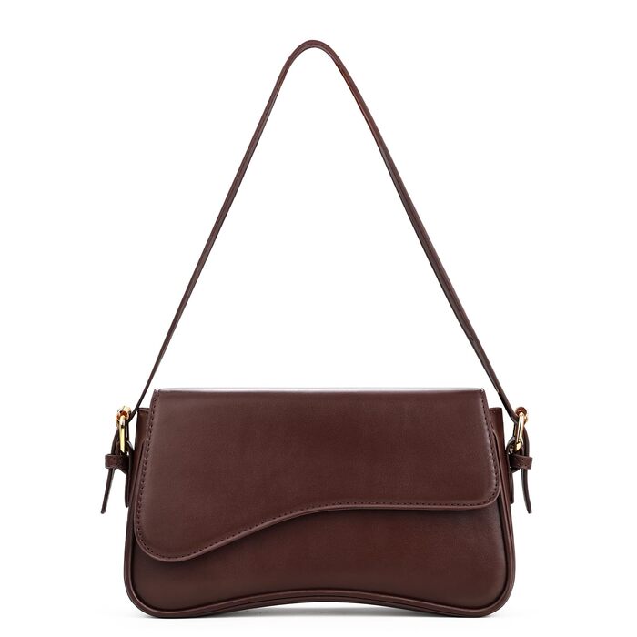 Сумка жіноча через плече з екошкіри, вінтажна Saddle Bag, коричнева. З 2 знімними ремінцями
