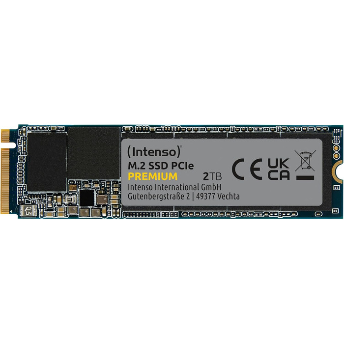 Intenso 2TB M.2 SSD PCIe Premium: Швидкий NVMe накопичувач (2100 MB/s)