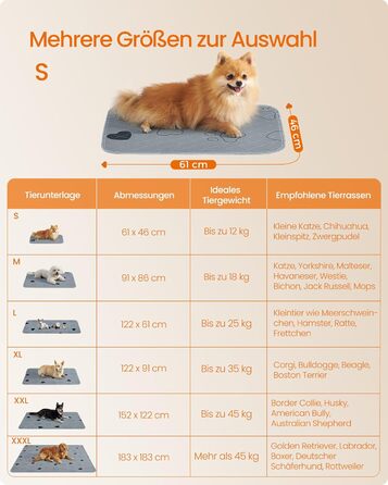 Підстилка для собак Feandrea, 2 шт., 122 x 91 см, XL, сіра, витривала, не слизька, супер вбираюча, PTD036G01