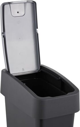 Преміум відро для сміття Keeeper з кришкою-відкидним механізмом, Soft Touch, Magne, графіт-сірий (10 л, Graphit 2)