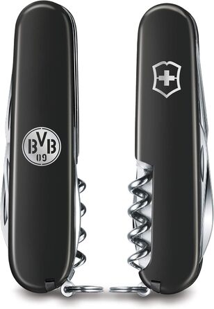 Нож Victorinox Spartan BVB Edition: мультитул, 12 функцій, Swiss Made, чорний/срібний