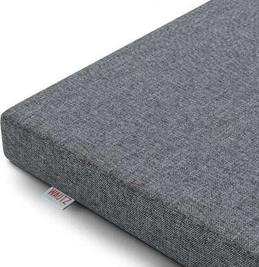 Лежанка для собак Leo 100x60x5 см та килимок 60x100 см, антрацит, знімний чохол, м'яка підкладка