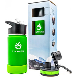 Дитяча термос-пляшка з нержавіючої сталі 350 мл, BPA Free, 2 кришки (з трубочкою та спортивна), не протікає