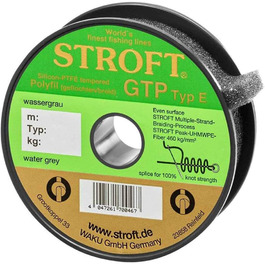 Плетена рибальська волосінь WAKU Stroft GTP Тип E, 150 м, сіра, водостійка