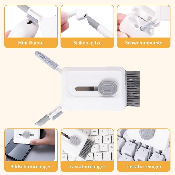 Органайзер для кабелів Ruonfash (2 шт.) + Набір для чищення клавіатури: для телефонів, навушників, ноутбуків, USB-кабелів, Power Bank