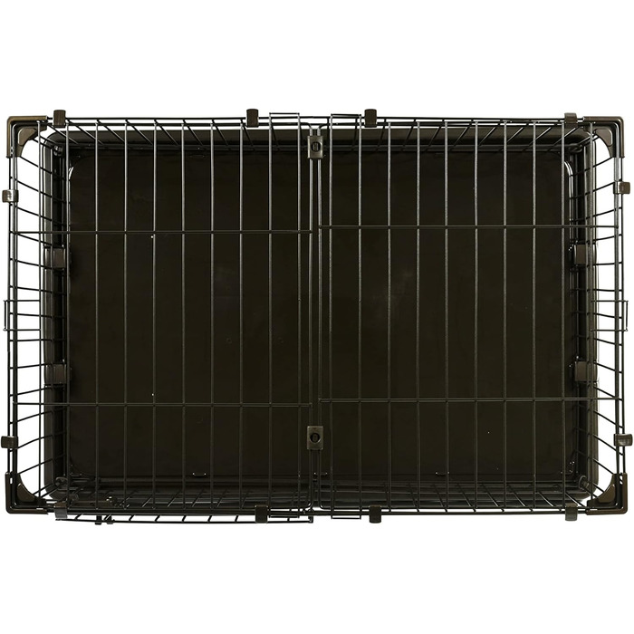 Клітка для собак, котів та кроликів Iris Ohyama, 1.7 м², 8 панелей, WPC-24, чорна, з дверцятами