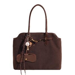 Жіноча сумка-шопер Unisoul з натуральної замші, велика містка сумка для коледжу, роботи, школи, подорожей, шопінгу, повсякденного використання, колір кави