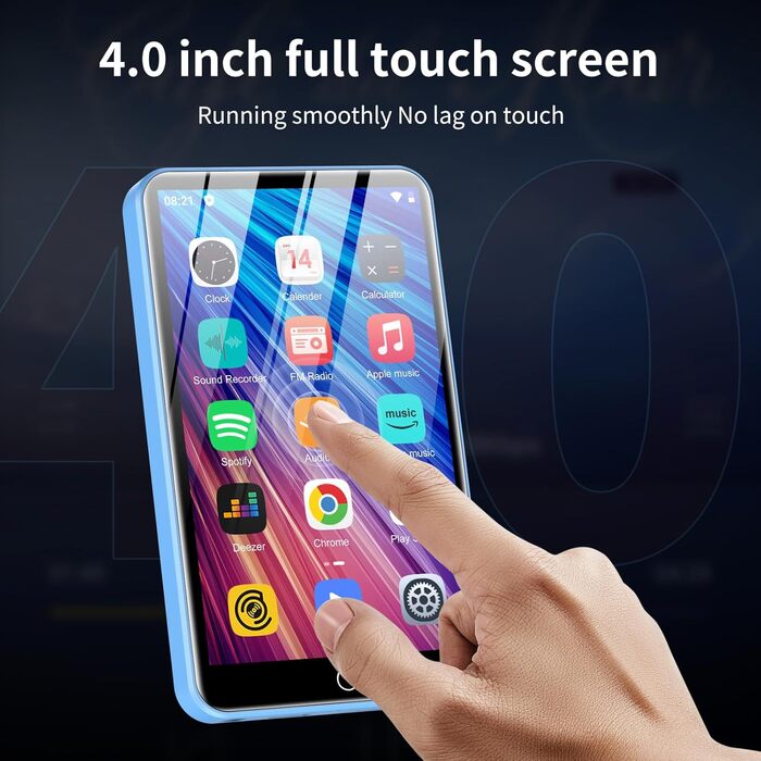 MP3-плеєр ZAQE 80GB з Bluetooth, WiFi, Android, Spotify, FM-радіо, 4