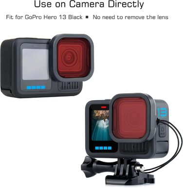 Фільтри для GoPro Hero 13: ND/CPL/Rot/Magenta, комплект 4 шт. для підводної зйомки