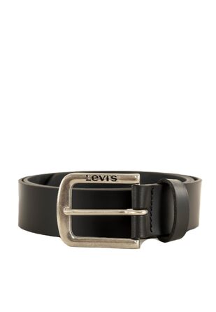 Чоловічий шкіряний ремінь Levi's Seine Regular Black, розмір 85
