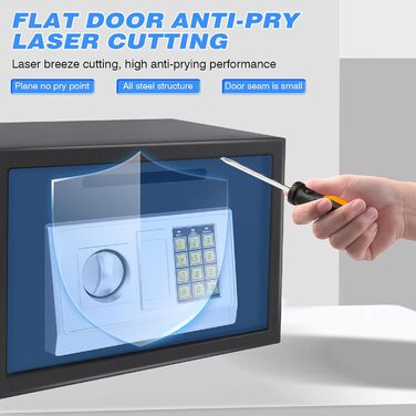 Електронний сейф Klein Tresor: водонепроникний, з цифровим замком та 2 ключами. Об'єм 4.6L, сірий. Підходить для зброї, боєприпасів, грошей, ювелірних виробів та документів.