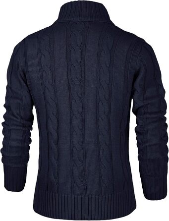 Чоловічий в'язаний кардиган NITAGUT, стильний зимовий, лаконічний, теплий, темно-синій