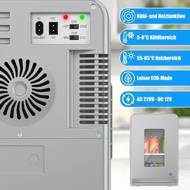 KESSER® Міні холодильник/термобокс 2в1, 15л, AC/DC, для авто, офісу, дому, кемпінгу