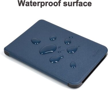 Чохол для електронної книги Tolino Shine Color/Shine 5(2024)/Shine 4(2022) & Kobo Clara Colour | BW | 2E, тонкий захисний чохол з авто-ввімкненням/вимкненням (Квітка) (Блакитний)