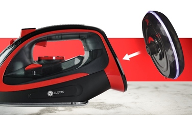 Бездротова праска Electo з керамічною підошвою, 2400 Вт, 450 мл, червона