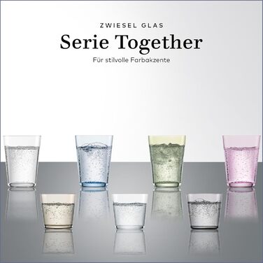 Zwiesel Glas Water Glass Together 0.5L (Set of 4), beautifully shaped drinking glasses, dishwasher-safe Tritan crystal glasses, Made in Germany (Art.-Nr. 122343)