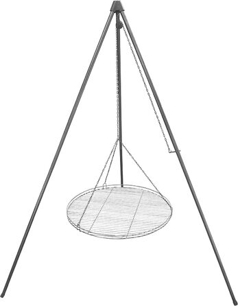 Three-legged swivel grill including 70 cm grill grate, made in Germany