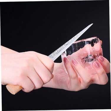 DECHOUS Ice Skates, ice cubes, ice molds, cool drinks, ice cubes, drink cooling, ice breaker tool, ice pick with wooden handle, bartender ice pick, bar ice pick, wooden ice pick, Khaki