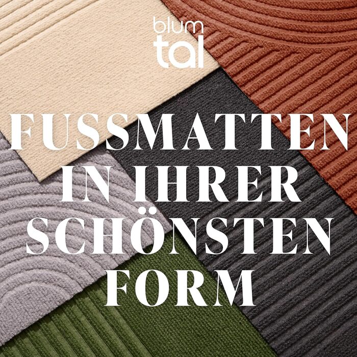 Килимок для дому Blumtal 40x60 см - антиковзаючий, для входу, з візерунком, сірий