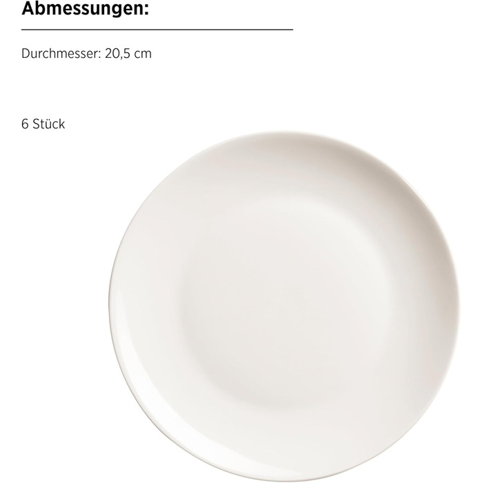 MÄSER Belmira: класичний сервіз для 6 осіб (12 предметів) з порцеляни, білий (кавовий сервіз)