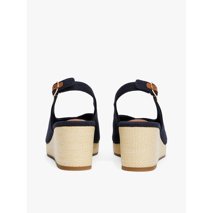 Сандалії жіночі Tommy Hilfiger Flag Mid Wedge Espad SLIN, сині (40 EU)