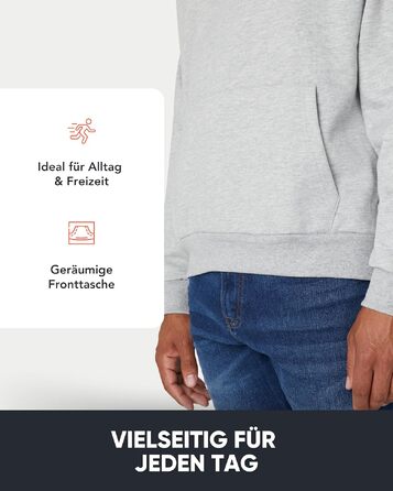 Чоловічий худі FM London Essentials — подовжений оверсайз, щільна дихаюча бавовняна тканина, сірий, розмір M