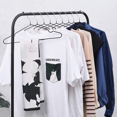 25 шт. Плечики для одягу Rainberg: міцні, гумовані, для шафи та вішалок, чорні