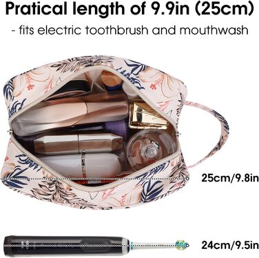 Чоловічий туалетний набір Narwey: водонепроникний, міцний, з багатьма відділеннями, для подорожей (чорний, бежевий з фламінго)