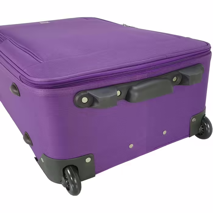 SIGN Suitcase Trolley Travel Suitcase Inline Wheels (Carry-on, Medium, Large, Extra Large) (Extra Large Suitcase (81cm)) (Large Suitcase (71cm), Purple)