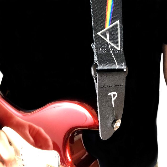 Гітарний ремінь Perri's Leathers Pink Floyd Dark Side of the Moon - Офіційний ліцензований продукт, поліестер, регульований, для акустичної/басової/електрогітари, з Канади