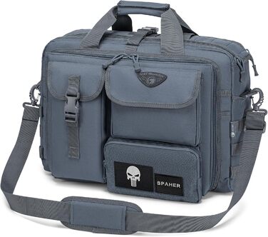 SPAHER Work Bag for Men Laptop Bag 14/15.6/17.3 Inch Messenger Bag Pilot Bag Briefcase Men Tactical Bag Military Bag Carry Bag Shoulder Bag for Men