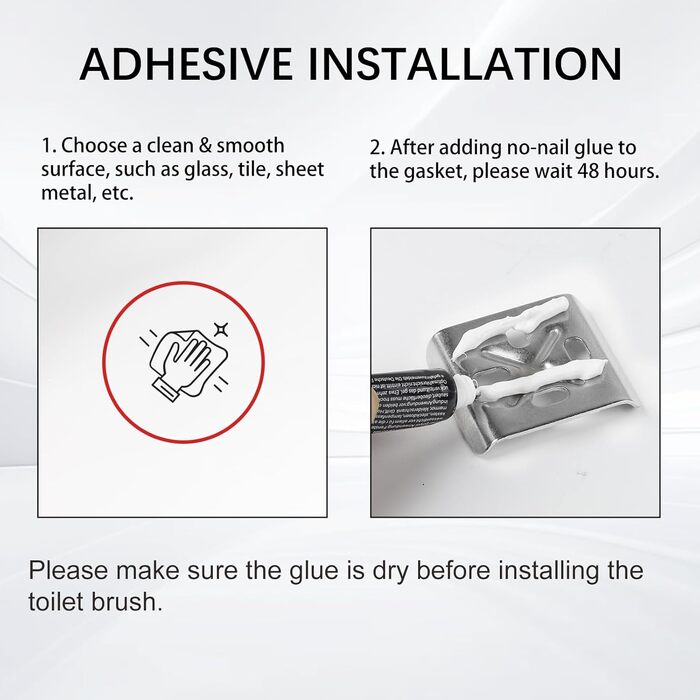 Набір для чищення унітазу Exleco з щіткою та змінною щіткою, золотий, для ванної кімнати