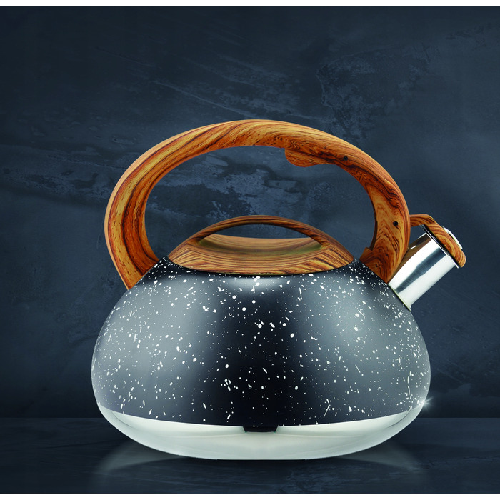 Класичний сталевий чайник Karl Hausmann, 3 л, чорний/сірий