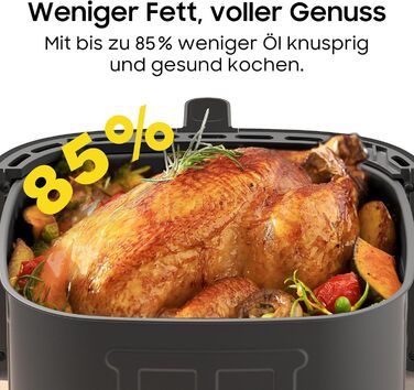 Аерофритюрниця XXL 9л Heißluftfritteuse 2350W з 9 програмами, LED дисплеєм, підтриманням тепла, металевим внутрішнім простором для сімейних страв