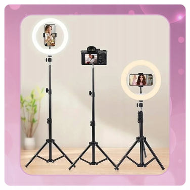 Кільцева LED-лампа 80 Вт, 30 см: з пультом та штативом 210 см для макіяжу та селфі