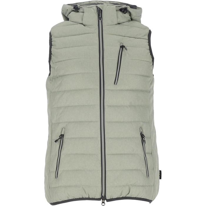 Степлена жилетка Blue Wave Nathalie з відстібною капюшоном - жіноча жилетка з ефектом меланжу (50, schilf)