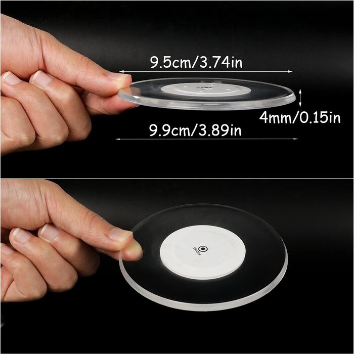 TINYOUTH LED Coasters for Drinks, ON/OFF, Disposable LED Drink Coasters, Waterproof, Illuminated Coasters for Drinks, Acrylic Coasters for Parties, Christmas, Colorful LED Coasters