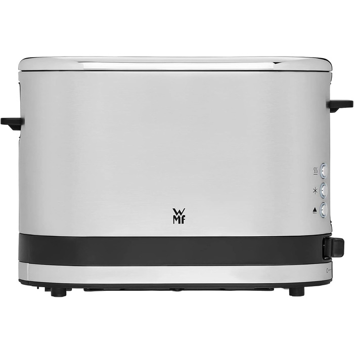 WMF Kitchen Mini 1-Slice Toaster, Long Slot XXl-Toast, Mini Toaster with Roll Attachment, 7 Browning Levels, Overheat Protection, 600W, Matte Stainless Steel, Single