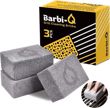 Пемза для очищення грилю Barbi-Q, блок для чищення решітки, універсальний камінь для гриля, туалету, ванни, басейну та догляду за ногами, 3 шт.