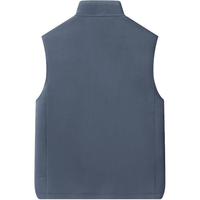 Чоловіча флісова жилетка AIEOE для осені/зими - тепла жилетка з 4 кишенями, стоячий комір, без рукавів, сіра, розмір L