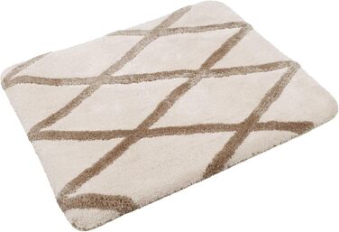 Homie Living Bath Mat, Non-Slip and Washable, Plush and Soft Pile, San Bosa (70 x 120 cm, Beige Sand) Beige Sand 70 x 120 cm