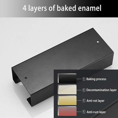 Тримач для електричної зубної щітки, алюмінієвий, без свердління, чорний, 3 слоти