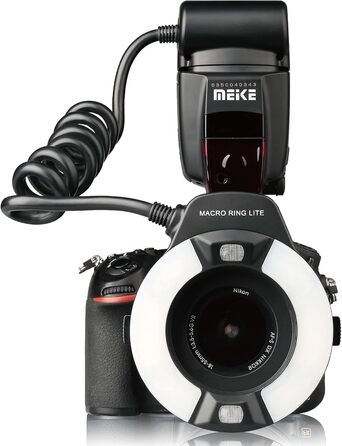 Makro спалах Meike MK-14EXT-N з LED AF Assist для камер Nikon (D5100, D3200, D3300, D5200, D90, D850, D3500)