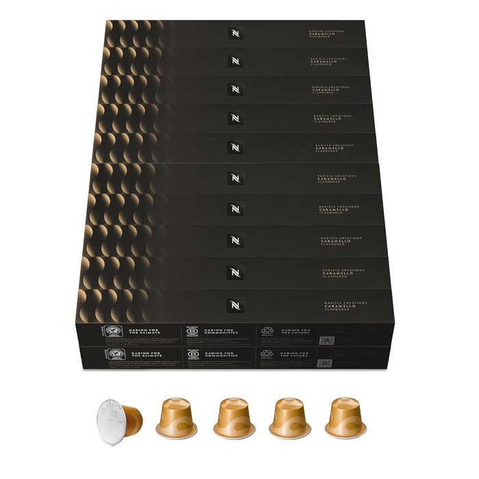 Кава Nespresso Original Caramello | Арабіка з карамельним смаком | 100 капсул | Для Lungo та Cappuccino